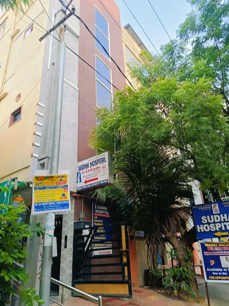 Sudha Hospital exterior in KPHB, Hyderabad